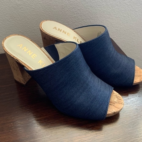 ANNE KLEIN “Tillie” Peep Toe Mule Size 9.5 - Picture 4 of 8